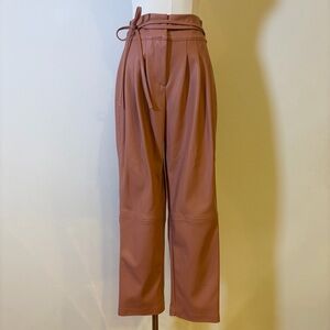 [BLANKNYC] Peach Vegan Leather High Waist Chelsea Tapered Crop Pants - Size 26
